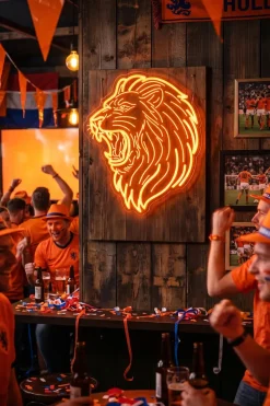 LED neon sign Oranje leeuw 50cm