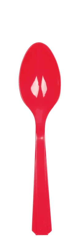 Lepels plastic rood