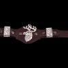 Leren armband hertenkop