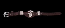 Leren armband hertenkop
