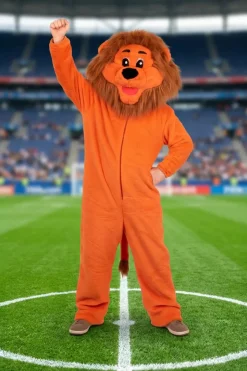 Mascotte Kostuum Oranje Leeuw