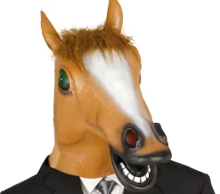 Masker paard met haar