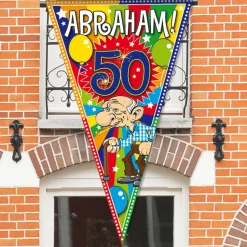 Mega Vlag Abraham Knalfeest 90x150cm