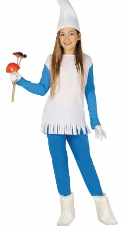 Meisjes smurf kostuum