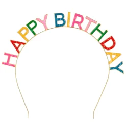 Metalen tiara Happy Birthday