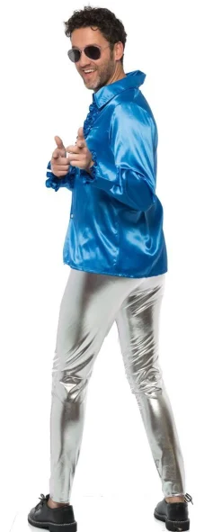 Metallic disco broek unisex
