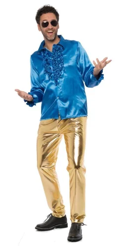 Metallic disco broek unisex