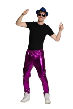 Metallic disco broek unisex