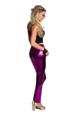 Metallic disco broek unisex