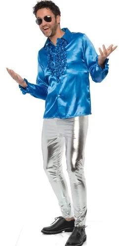 Metallic disco broek unisex