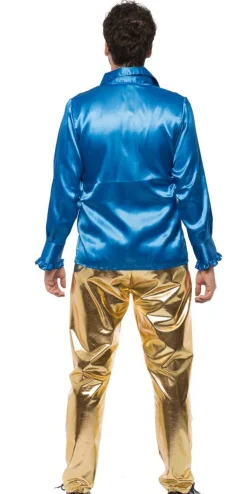 Metallic disco broek unisex
