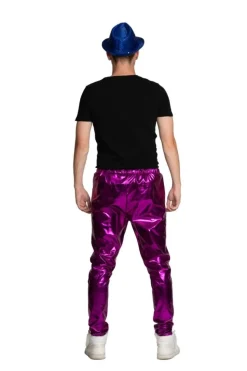 Metallic disco broek unisex