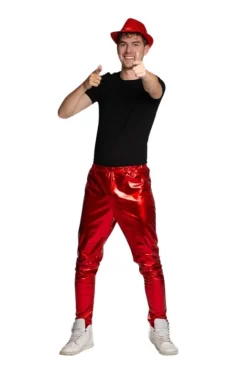 Metallic disco broek unisex