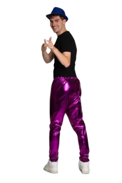 Metallic disco broek unisex