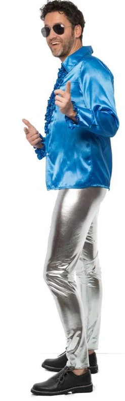 Metallic disco broek unisex
