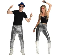 Metallic disco broek unisex