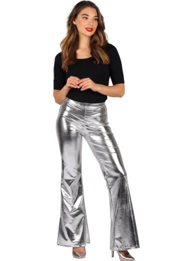 Metallic Flarebroek dames
