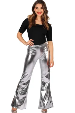 Metallic Flarebroek dames
