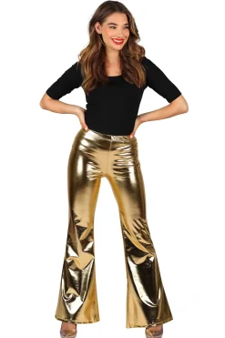 Metallic Flarebroek dames
