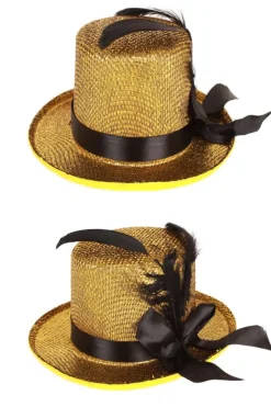 Mini Hoedje glitter met strik