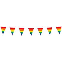 Mini vlaggenlijn regenboog 3m