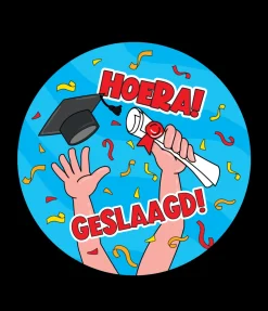 Onderzetters Geslaagd cartoon