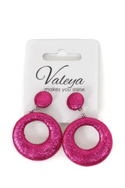 Oorbellen Glitter rond