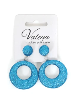 Oorbellen Glitter rond