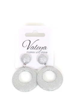 Oorbellen Glitter rond