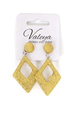 Oorbellen Glitter ruit