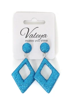 Oorbellen Glitter ruit