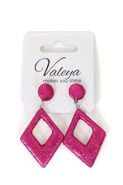 Oorbellen Glitter ruit