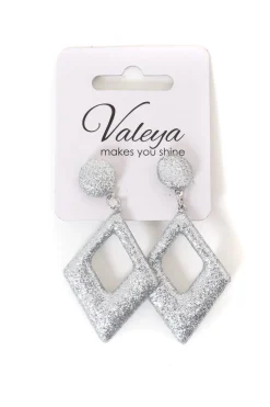 Oorbellen Glitter ruit