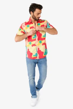 OppoSuits Coral Camo blouse kort
