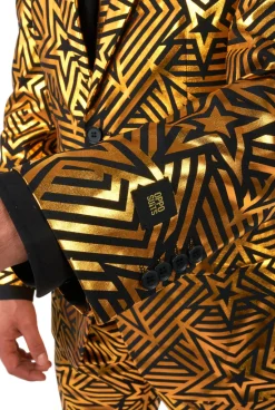 OppoSuits Golden Geo Star kostuum heren