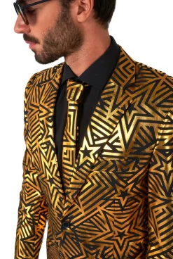 OppoSuits Golden Geo Star kostuum heren