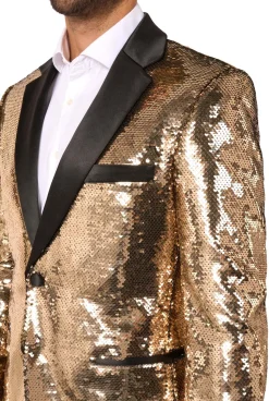 OppoSuits Groofy Gold Sequins colbert heren