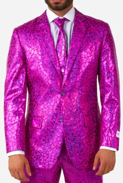 OppoSuits Peppy Pink kostuum heren