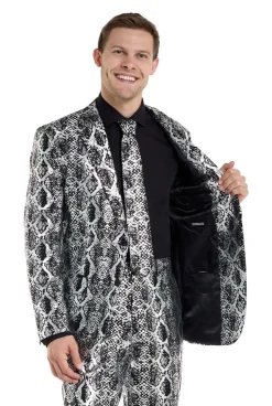 OppoSuits Silver Snake kostuum heren