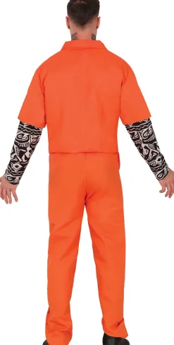 Oranje boevenpak met tattoos