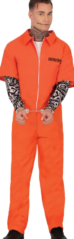 Oranje boevenpak met tattoos