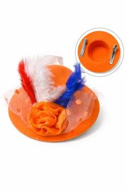 Oranje Hoedje met clips