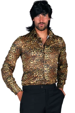 Panterprint blouse heren
