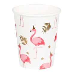 Papieren bekertjes Flamingo 10st