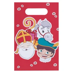 Papieren uitdeelzakjes Sinterklaas 10st