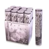 Party Popper zilveren confetti kleurvast en brandvertragend - 30cm