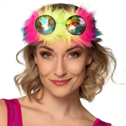 Partybril regenboog rave