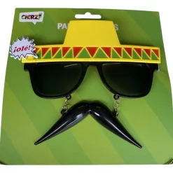 Partybril Sombrero met snor