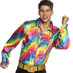 Party shirt regenboog