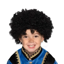 Pieten pruik junior zwart